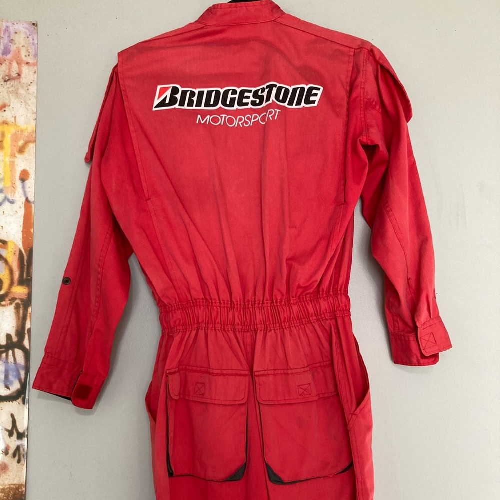 Vintage Japanese Bridgestone Motorsport suit.